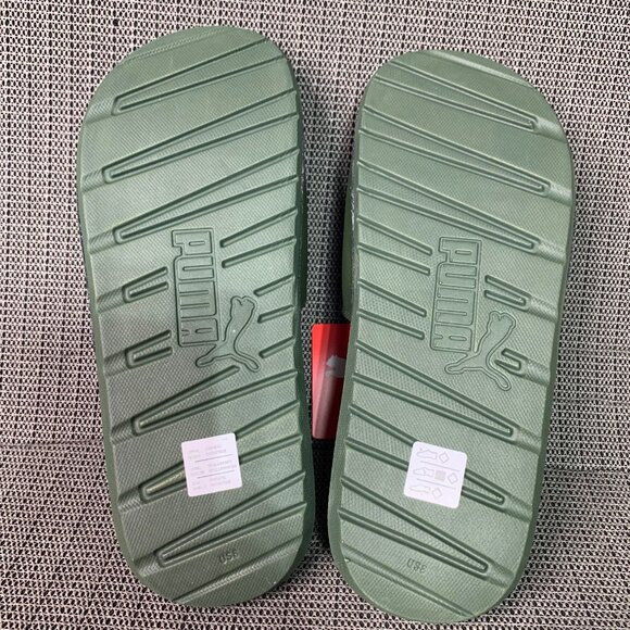 Puma Cool Cat 2.0 Mens Size 8 Green & Black Slip-On Slides Sandals - Picture 5 of 5
